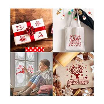 36 Stencils for Christmas Crafting - 36 Pcs Decoration Templates