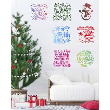 36 Stencils for Christmas Crafting - 36 Pcs Decoration Templates