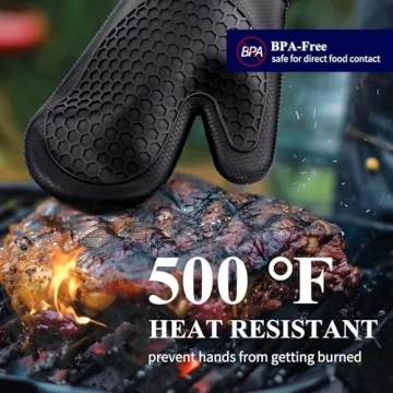 Kitsure Silicone Oven Mitts - Non-Slip & Heat Resistant