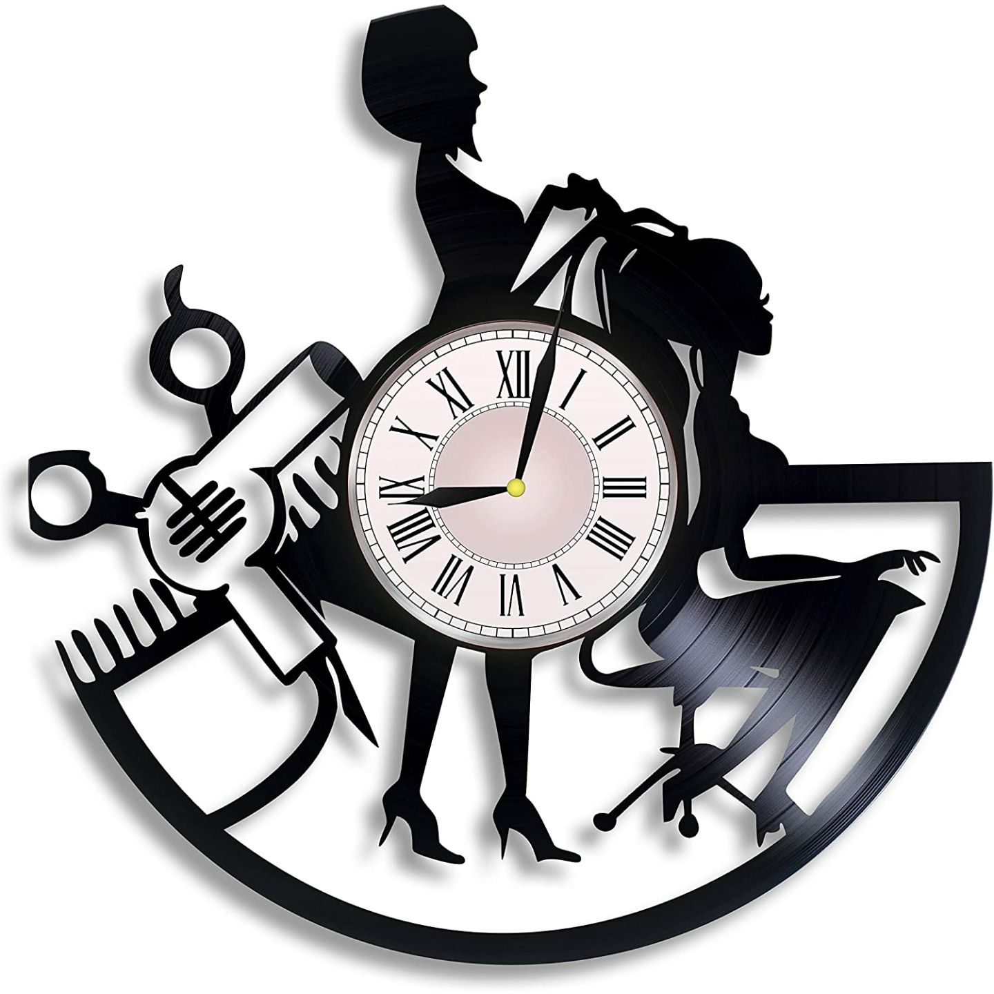 Chic 12 Inch Vinyl Record Hairdresser Wall Clock