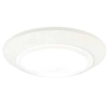 Westinghouse 6323300 LED Indoor/Outdoor Dimmable Surface Mount Wet Location, White Finish with Frosted Lens