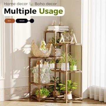 Bamworld Plant Stand for Indoor and Outdoor Décor