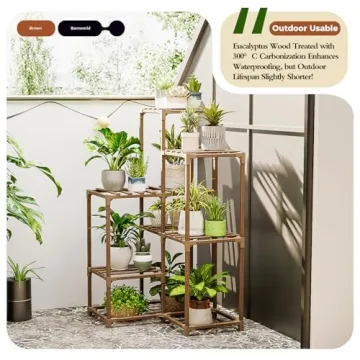 Bamworld Plant Stand for Indoor and Outdoor Décor