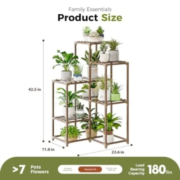 Bamworld Plant Stand for Indoor and Outdoor Décor