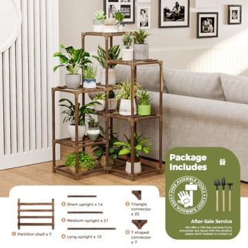 Bamworld Plant Stand for Indoor and Outdoor Décor