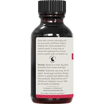 Viva Naturals Organic Rosehip Seed Oil for Skin and Hair