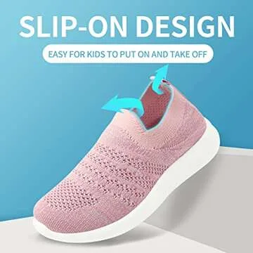 Apawwa Kids Breathable Slip-On Sneakers for All Ages