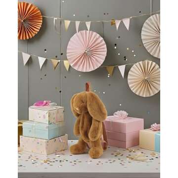 Kmiunty Cute Fuzz Plush Animal Rabbit Backpack Bags with Adjustable Straps for Girls (Brown)