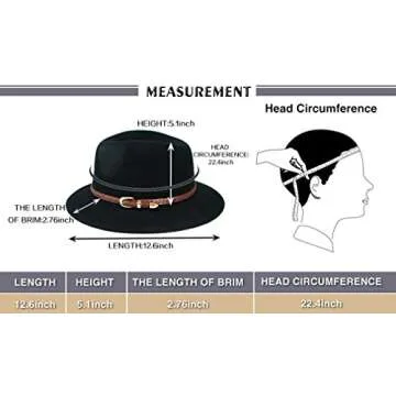 Stylish Wool Fedora Hat for Women - Adjustable & Comfortable