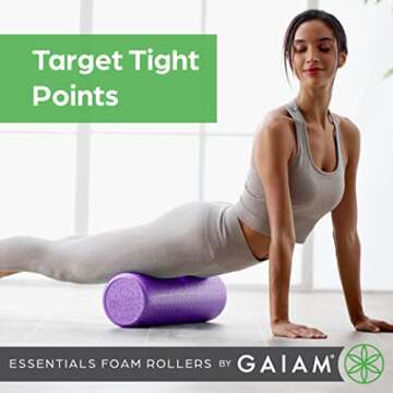 Gaiam Essentials High-Density Foam Roller 18” Teal