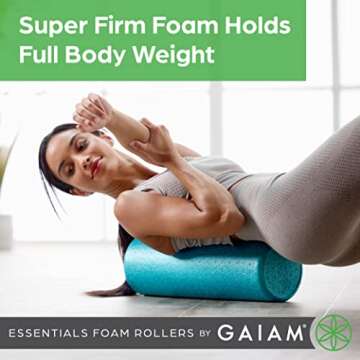 Gaiam Essentials High-Density Foam Roller 18” Teal