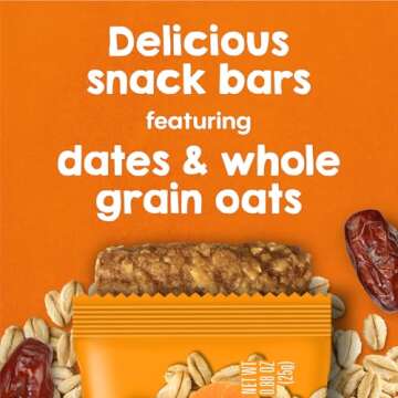 Happy Tot Organics Fiber & Protein Soft-Baked Oat Bars Organic Toddler Snack Banana & Carrot, 0.88 Ounce Bars, 5 Count Box (Pack of 6)