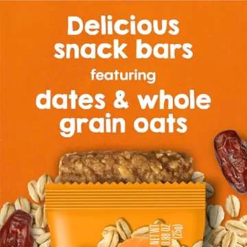 Happy Tot Organics Fiber & Protein Soft-Baked Oat Bars Organic Toddler Snack Banana & Carrot, 0.88 Ounce Bars, 5 Count Box (Pack of 6)