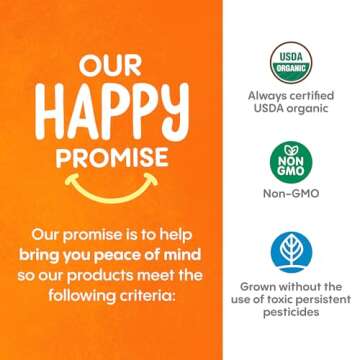 Happy Tot Organics Fiber & Protein Soft-Baked Oat Bars Organic Toddler Snack Banana & Carrot, 0.88 Ounce Bars, 5 Count Box (Pack of 6)