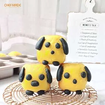 CHEFMADE Brownie Cake Pan, 12-Cavity Non-Stick Square Muffin Pan Blondie Bakeware for Oven Baking (Champagne Gold)