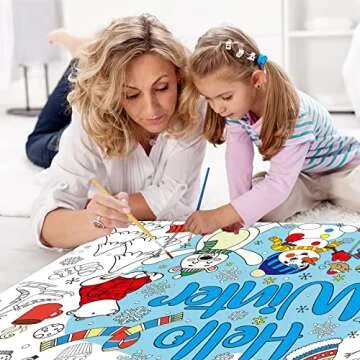 Giant Winter Coloring Poster for Kids – 45x31 inches