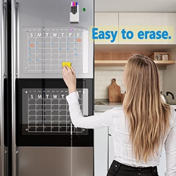 Magnetic Acrylic Calendar for Fridge - Dry Erase Board