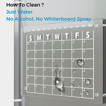 Magnetic Acrylic Calendar for Fridge - Dry Erase Board