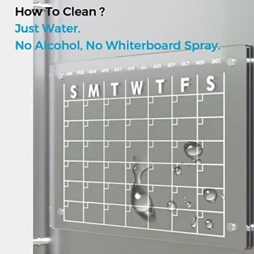 Magnetic Acrylic Calendar for Fridge - Dry Erase Board