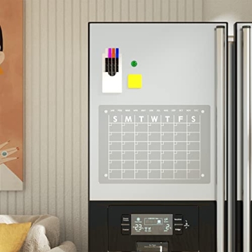 Magnetic Acrylic Calendar for Fridge - Dry Erase Board