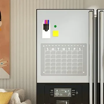 Magnetic Acrylic Calendar for Fridge - Dry Erase Board
