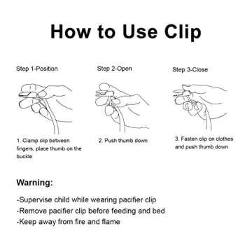 Babygoal Neutral Pacifier Clips for Boys and Girls - 6 Pack