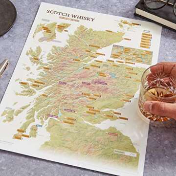 Whisky Distilleries Scratch Map for Scotch Lovers