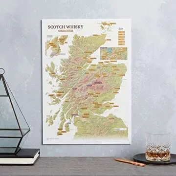 Whisky Distilleries Scratch Map for Scotch Lovers