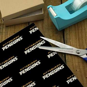 GRAPHICS & MORE NHL Pittsburgh Penguins Logo Gift Wrap Wrapping Paper Rolls
