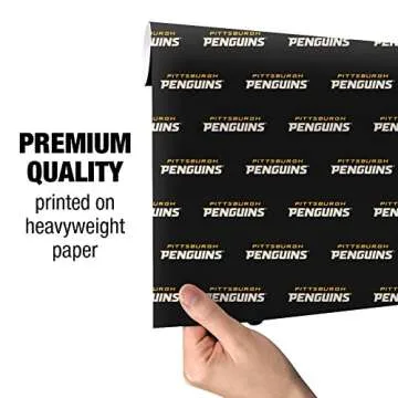 GRAPHICS & MORE NHL Pittsburgh Penguins Logo Gift Wrap Wrapping Paper Rolls
