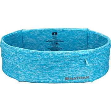 Nathan Zipster Running Belt Waist Pack Small Heathered Blue