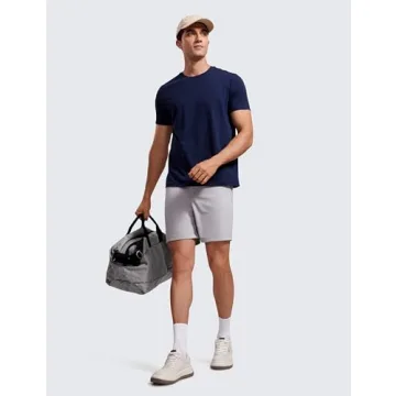 CRZ YOGA Men's Four-Way Stretch Workout Shorts - Comfort & Style