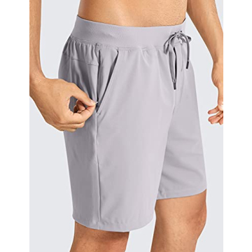 CRZ YOGA Men's Four-Way Stretch Workout Shorts - Comfort & Style