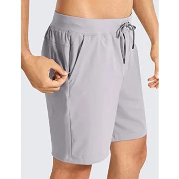 CRZ YOGA Men's Four-Way Stretch Workout Shorts - Comfort & Style