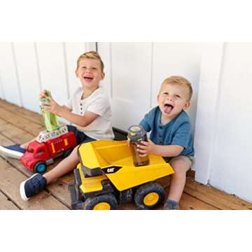 ZULU Kids Flex 16oz Tritan Plastic Water Bottle with Silicone Spout, Leak-Proof Locking Flip Lid and Soft Touch Carry Loop for School Backpack, Lunchbox, and Outdoor Sports, Gray