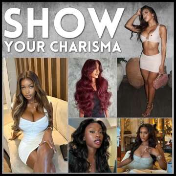 ZAVIDE Burgundy Synthetic Lace Front Wigs Body Wave Pre Plucked Glueless Wig HD Lace 13x5x1 Middle Part Wigs For Woman