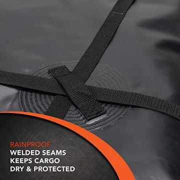 CARGOSMART CargoSmart Soft Sided Car Top Cargo Bag, 38”x38”x18” – Adds up to 15 Cubic Feet of Storage – Easily Mounts to Vehicle’s Roof Rack or Roof Top Basket – Heavy-Duty Vinyl, Black