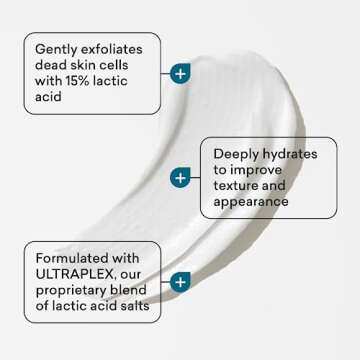 AmLactin Foot Repair Cream - 3 oz Cream for Dry Cracked Heels with 15% Lactic Acid - Exfoliator and Moisturizer for Dry Skin (Packaging May Vary)