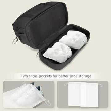 YaKuss Weekender Bags for Women, Multi-Pocket Sports Travel Duffel Bag with Shoes Compartment & Luggage Strap,Lightweight Carry On Overnight Gym Bag Camping Backpack for Travel, Gym, Yoga,Hospital