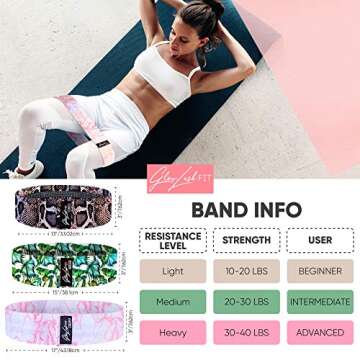 Premium Fabric Resistance Bands Set - Build Muscle & Burn Calories