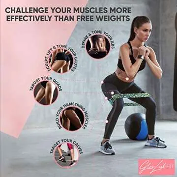 Premium Fabric Resistance Bands Set - Build Muscle & Burn Calories