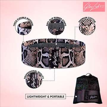 Premium Fabric Resistance Bands Set - Build Muscle & Burn Calories