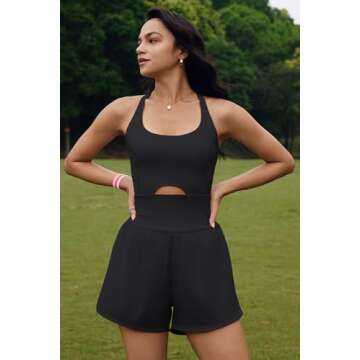 ReachMe Women's Running Onesie - Stylish Exercise Jumpsuit