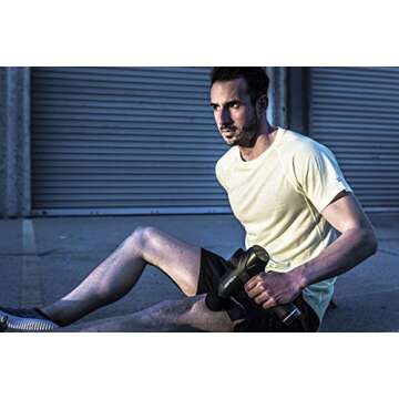 Massage Gun BFGun Stealth HyperDrive Percussive Therapy Muscle Massager Gun Stimulator - Real-Time Pain Relief Deep Tissue Shiatsu Trigger Point Sports Recovery Massager WhisperDrive & ImpactPlus