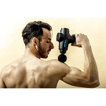 Massage Gun BFGun Stealth HyperDrive Percussive Therapy Muscle Massager Gun Stimulator - Real-Time Pain Relief Deep Tissue Shiatsu Trigger Point Sports Recovery Massager WhisperDrive & ImpactPlus