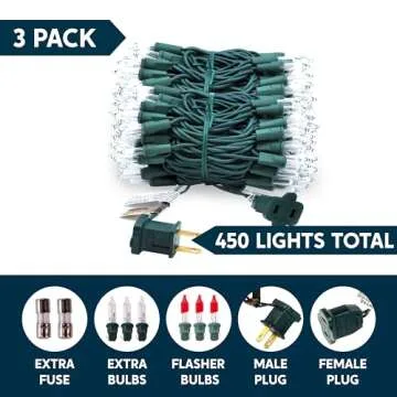 Joiedomi Clear Christmas String Lights – 450 Mini Warm White Fairy Lights for Festive Decor