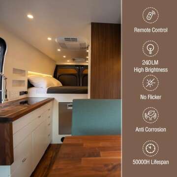 ALOVECO 12V LED Interior Lights: Adjustable Dimming & Temperature Control for RVs and Boats