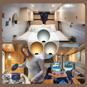 ALOVECO 12V RV Interior Lights Remote Control Dimmable