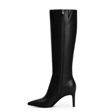 Modatope Knee High Boots for Women with Zipper