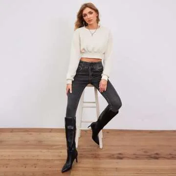 Modatope Knee High Boots for Women with Zipper